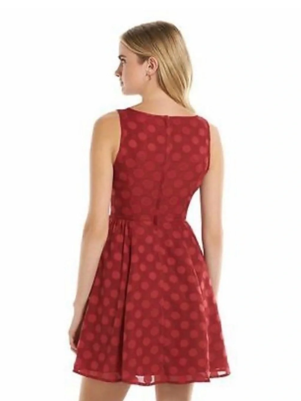 NWT Lauren Conrad Disney Minnie Mouse Inspired Red Polka Dot Fit & Flare Dress - Picture 5 of 5